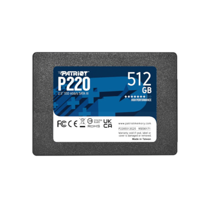 Ssd Patriot 512gb Sata Iii P220 Leitura E Gravação 550mb/s 9se00171-p220s512g25