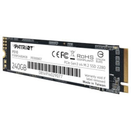 Ssd Patriot P310 240gb M.2 2280 Nvme Leitura E Gravação 1700mb/s - 1000mb/s Gen3x4 9se00122-p310p240gm28