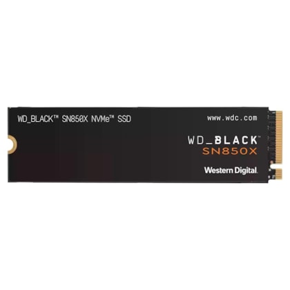 Ssd Wd Black Sn850x 2tb M.2 Nvme Leitura E Gravação 7300mb/s - 6300mb/s Gen4x4 Wds200t2x0e-00bCA0