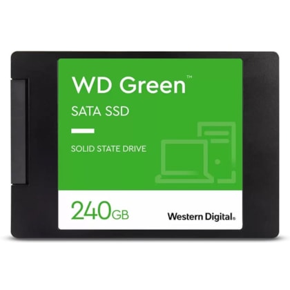 Ssd Wd Green 240gb Sata Iii Leitura E Gravação 545mb/s - 430mb/s Wds240g3g0a