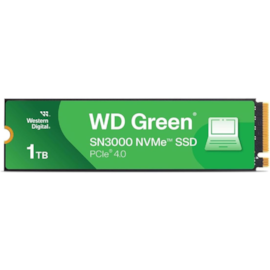Ssd Wd Green Sn3000 1tb M.2 Nvme Leitura E Gravação 5000mb/s - 5000mb/s Gen4x4 Wds100t4g0e-00cps0