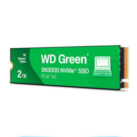 Ssd Wd Green Sn3000 2tb M.2 Nvme Leitura E Gravação 5000mb/s - 5000mb/s Gen4x4 Wds200t4g0e-00cps0