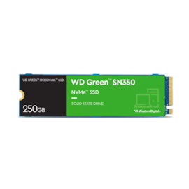 Ssd Wd Green Sn350 250gb M.2 Nvme Leitura E Gravação 2400mb/s - 1500mb/s Gen3x4 Wds250g2g0c-00cdh0