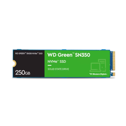 Ssd Wd Green Sn350 250gb M.2 Nvme Leitura E Gravação 2400mb/s - 1500mb/s Gen3x4 Wds250g2g0c-00cdh0