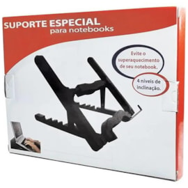 Suporte Notebook Masticmol St35031 4 Níveis De Inclinação 45 Graus Preto Resistente E Leve