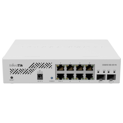 Switch Gerenciável Mikrotik Cloud Smart 8 Portas Gigabit + 2 Portas 10g Sfp+ Css610-8g-2s+in