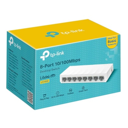 Switch Tp-link Ls1008 8 Portas 10/100mbps Branco