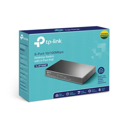 SWITCH TP-LINK TL-SF1008P 8 PORTAS (4 PORTAS POE) 10/100MBPS