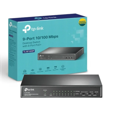 Switch Tp-link Tl-sf1009p Fast Ethernet 9 Portas 8 Portas Poe+ 10/100mbps Un/5.x