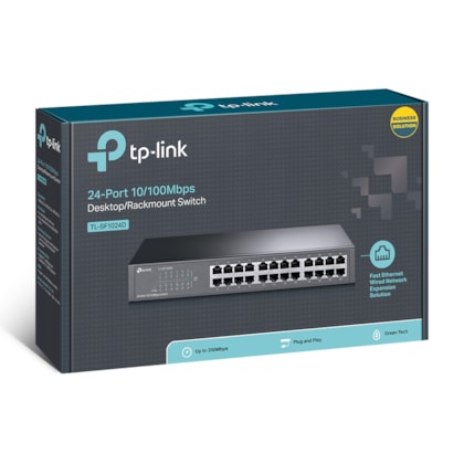 SWITCH TP-LINK TL-SF1024D 24 PORTAS RACKMOUNT 10/100MBPS