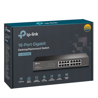 Switch Tp-link Tl-sg1016d 16 Portas Gigabit 10/100/1000 Mbps