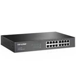 Switch Tp-link Tl-sg1016d 16 Portas Não Gerenciável Case Metal Rack Gigabit 10/100/1000 Mbps Un/3.x