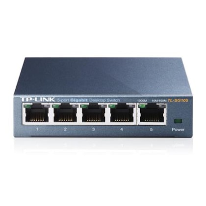 Switch Tp-link Tl-sg105 5 Portas Gigabit 10/100/1000 Mbps