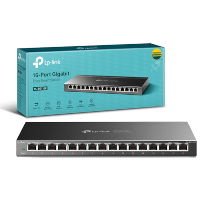 Switch Tp-link Tl-sg116e 16 Portas Easy Smart Gigabit 10/100/1000mbps