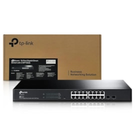 Switch Tp-link Tl-sg2218 16 Portas Gigabit 10/100/1000 Com 2 Sfp