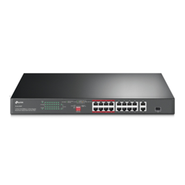 Switch Tp-link Tl-sl1218p Rackmount Poe+ 18 Portas 16 Portas 10/100mbps 2 Portas Gigabit 10/100/1000mbps