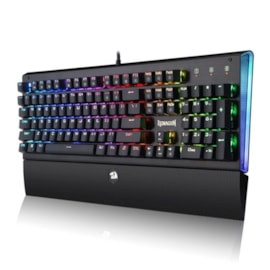 TECLADO GAMER MECÂNICO REDRAGON ARYAMAN RGB USB SWITCH AZUL K569RGB-1 PT-BLUE