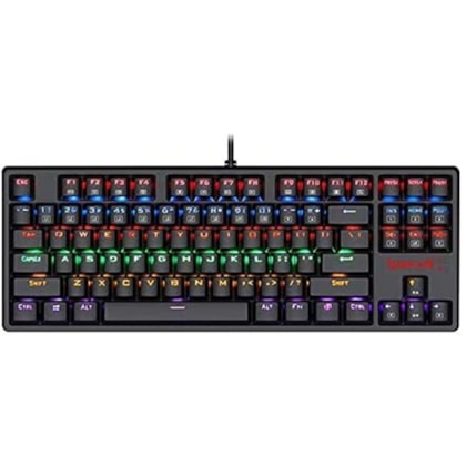 TECLADO GAMER MECÂNICO REDRAGON DAKSA RAINBOW SWITCH BLUE - AZUL, K576R