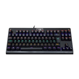 TECLADO GAMER MECÂNICO REDRAGON DARK AVENGER PRETO RAINBOW SWITCH BROWN K568R PT-BROWN
