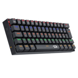 TECLADO GAMER MECANICO REDRAGON LAKSHMI RAINBOW PRETO SWITCH MARROM ABNT2 - K606R