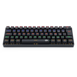 TECLADO GAMER MECANICO REDRAGON LAKSHMI RAINBOW PRETO SWITCH MARROM ABNT2 - K606R