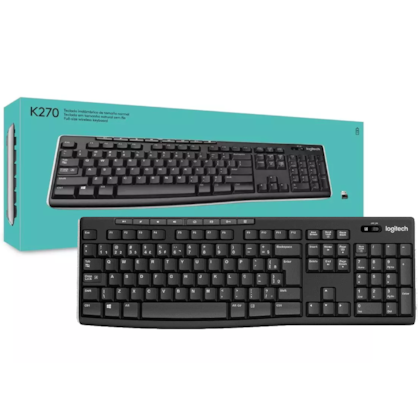 Teclado Logitech K270 Sem Fio Abnt2 Preto 920-004427