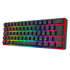 Teclado Magnético Redragon Fizz Rgb Usb Switch Magnético Preto K617Rgb-M Pt