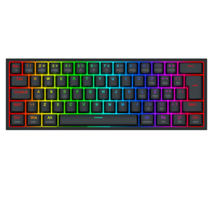 Teclado Mecânico Alcor Rgb Wireless Usb Preto Switch Rpc Linear S/Fio K717B-Rgb-Pro