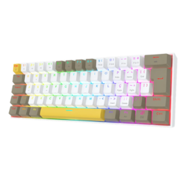 Teclado Mecânico Draconic Pro Rgb Daylight Wireless 2.4ghz Usb Tipo C Switch Marrom K530-yl&wt&gy-rgb-pro