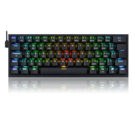 Teclado Mecanico Fizz Pro Rgb Wireless Bluetooth Switch Marrom Preto K616-rgb-b Pt-brown