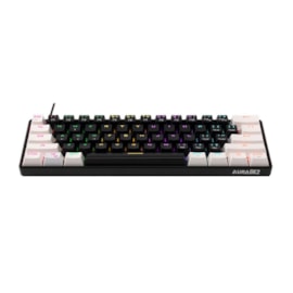 Teclado Mecanico Gamdias Aura Gk2 Preto E Branco Switch Marrom Abnt2 Aura Gk2 (Abnt2/brown) Bw