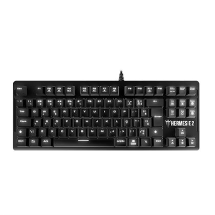 TECLADO MECÂNICO GAMDIAS HERMES E2 LED WHITE SWITCH BLUE ABNT2