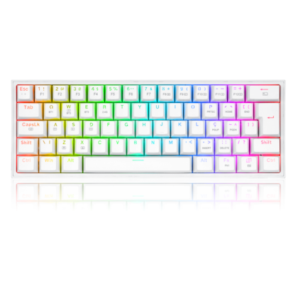 Teclado Mecanico Gamer Fizz Pro Rgb Branco Switch Marrom K616-rgb-w (Pt-brown)