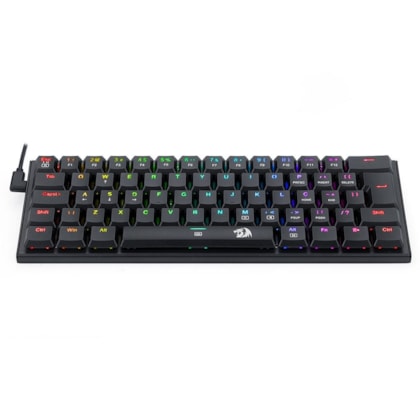 Teclado Mecanico Gamer Redragon Anivia Preto Rgb Switch Vermelho Abnt2 K614-rgb