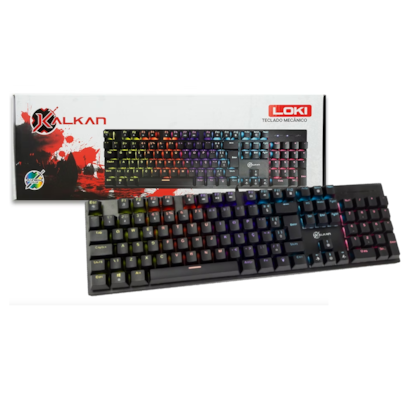 Teclado Mecânico Kalkan Loki Rainbow Usb 2.0 Abnt2 Preto Klk00013