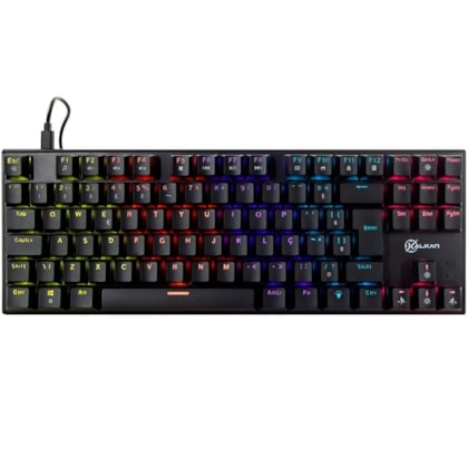 Teclado Mecânico Kalkan Loki Tkl Rainbow Usb Tipo C Switch Brown Preto Klk00014
