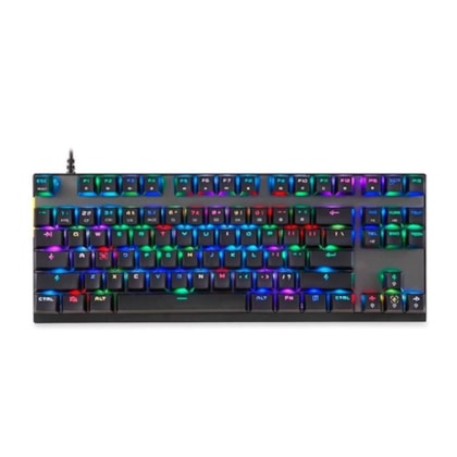 TECLADO MECÂNICO MOTOSPEED CK82 RGB PRETO SWITCH AZUL FMSTC0025AZL