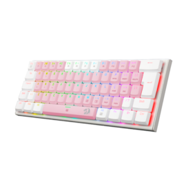 Teclado Mecânico Redragon Anivia Lollipop Rgb Switch Marrom Branco Com Rosa K614wp-rgb Pt-brown