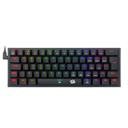 Teclado Mecanico Redragon Anivia Preto Rgb Switch Azul Abnt2 k614-rgb Pt-blue