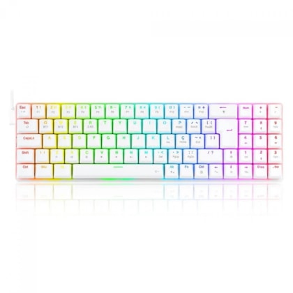 Teclado Mecanico Redragon Ashe Rgb Branco Switch Marrom K626-kb-w Pt-brown