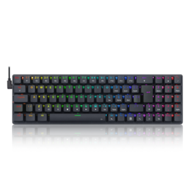 Teclado Mecanico Redragon Ashe Rgb Preto Switch Azul k626-kb-b pt-blue