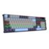 Teclado Mecânico Redragon Caesura Rainbow Usb Switch Dust-Proof Brown Preto Branco E Azul K718Gb-R Pt-Brown