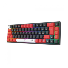Teclado Mecânico Redragon Castor Pro Rgb Wireless 2.4ghz Usb Tipo C Preto E Vermelho Switch Marrom K631rgb-pro-brw Pt-br