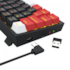 Teclado Mecânico Redragon Castor Pro Rgb Wireless 2.4ghz Usb Tipo C Preto E Vermelho Switch Marrom K631rgb-pro-brw Pt-br