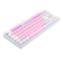 Teclado Mecânico Redragon Daksa Bubblegum Rainbow Switch Marrom Rosa E Branco K576pw-r Pt-brown