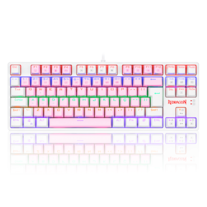 Teclado Mecânico Redragon Daksa Bubblegum Rainbow Switch Marrom Rosa E Branco K576pw-r Pt-brown