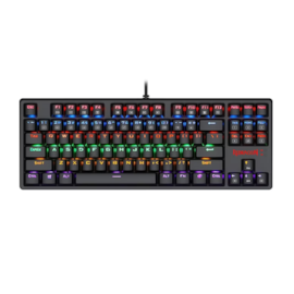 Teclado Mecânico Redragon Daksa Rainbow Usb Switch Red Preto K576r-1 Pt-red