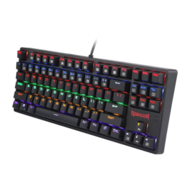 Teclado Mecânico Redragon Daksa Rgb Usb Switch Red Preto K576r-1 Pt-red