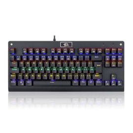 TECLADO MECANICO REDRAGON DARK AVENGER PRETO RAINBOW SWITCH BLUE K568R