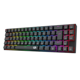 Teclado Mecânico Redragon Deimos Rgb Wireless Usb-C Switch Brown Preto K599-Kns Pt-Brown